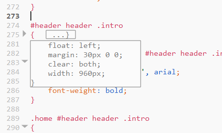 CSS Code Collapsing