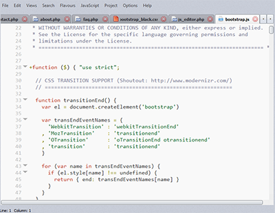 CSS editor screenshot